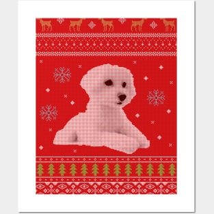 Maltipoo Ugly Christmas Sweater in Red Posters and Art